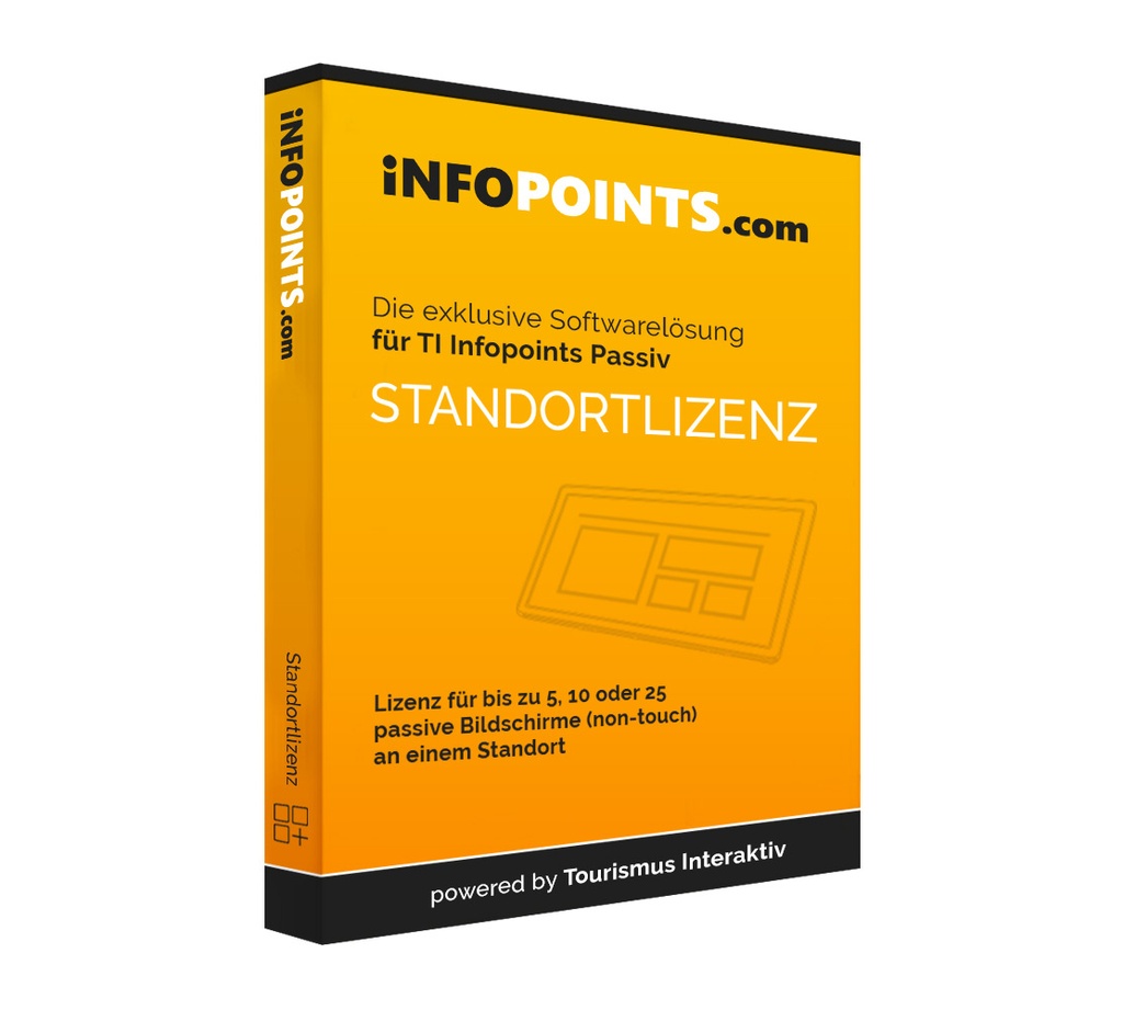 Infopoints.com Passiv Standortlizenz (bis 5 passive Bildschirme, 3 Jahre Bindung)