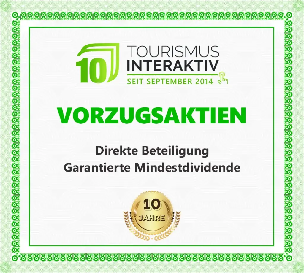 Tourismus Interaktiv Vorzugsaktien - 5 Aktienpakete