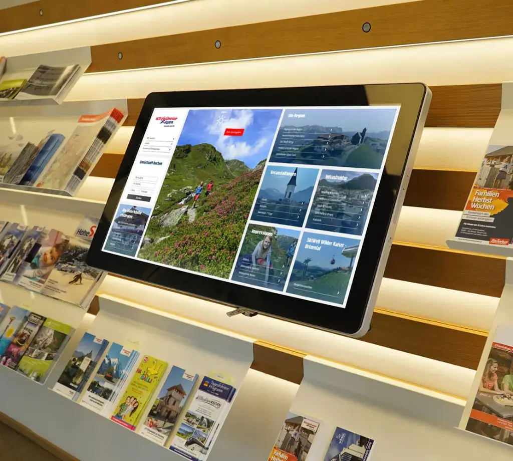 TI Infopoint Interaktiv Indoor mit Wandhalterung (Größe: 32 Zoll, Selbstmontage)