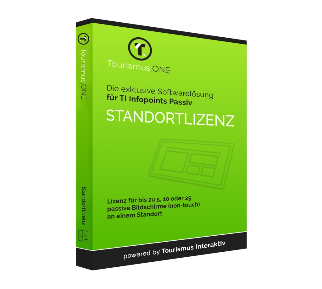 Tourismus.one Passiv Standortlizenz (bis 5 passive Bildschirme, 3 Jahre Bindung)