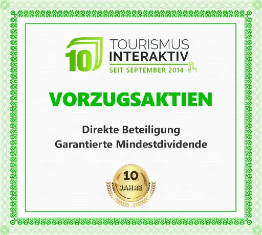 Tourismus Interaktiv Vorzugsaktien - 5 Aktienpakete